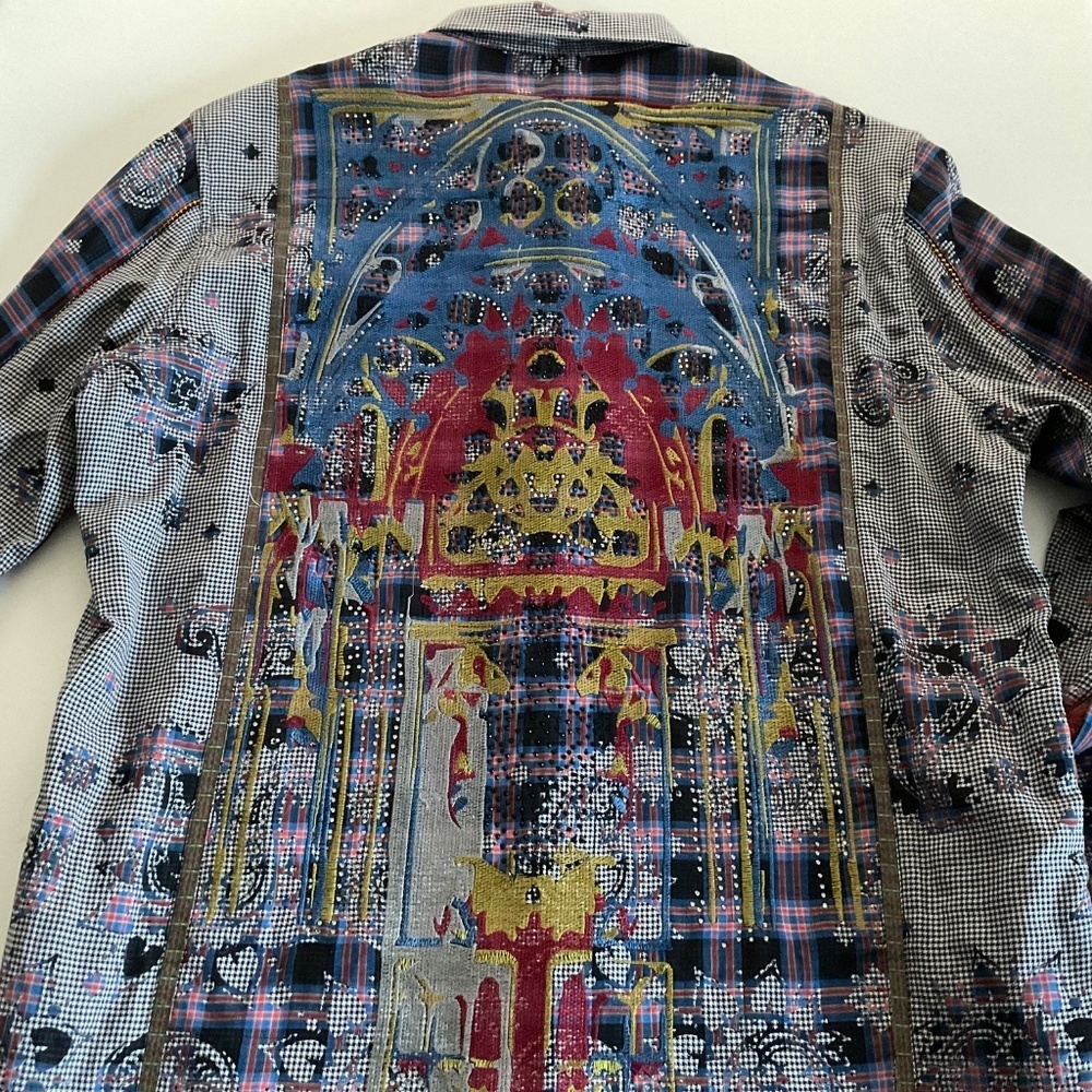 Robert Graham Mens Limited Edition Blues Haven XL Classic Fit Embellished Scull - Picture 10 of 14